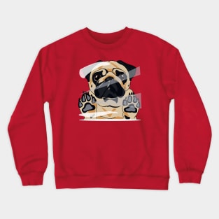 Pawsitively Playful Pug Crewneck Sweatshirt